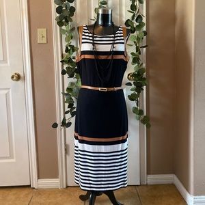 Professional Pencil Dress With Shell